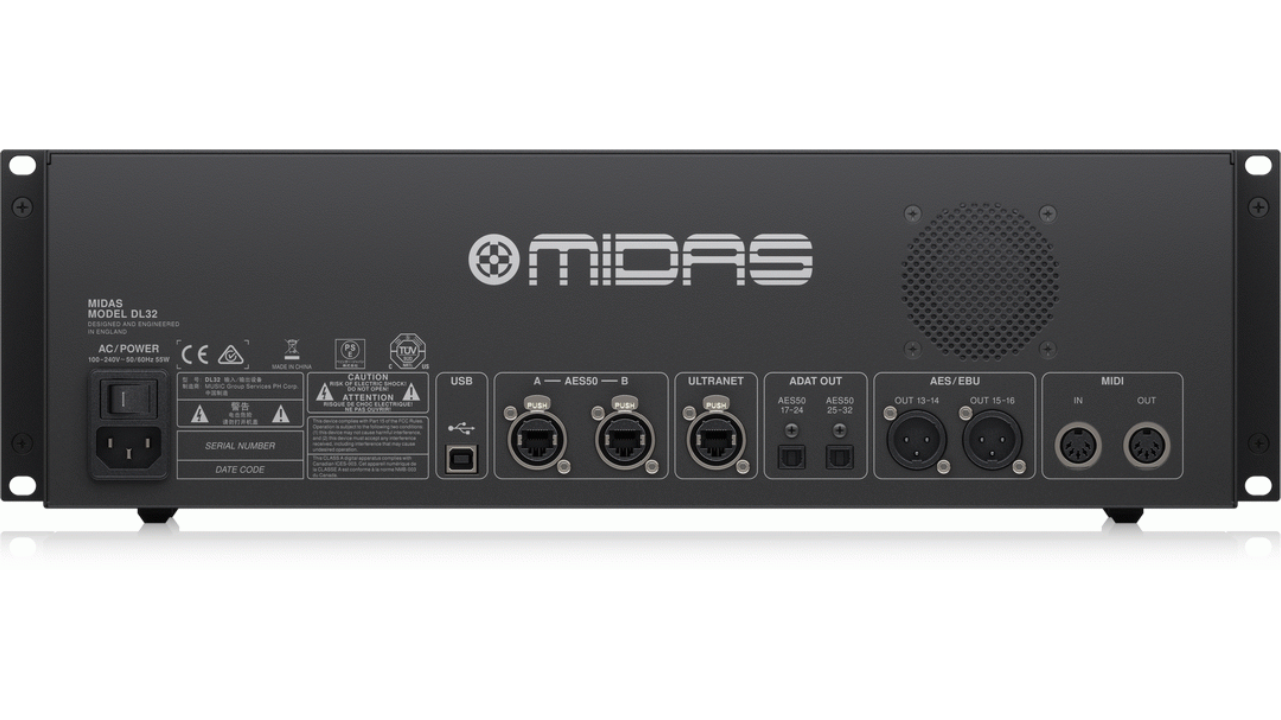 Midas MDS-DL32 | 32-In / 16-Out Digital Stagebox | AES50 Networking & ULTRANET Support