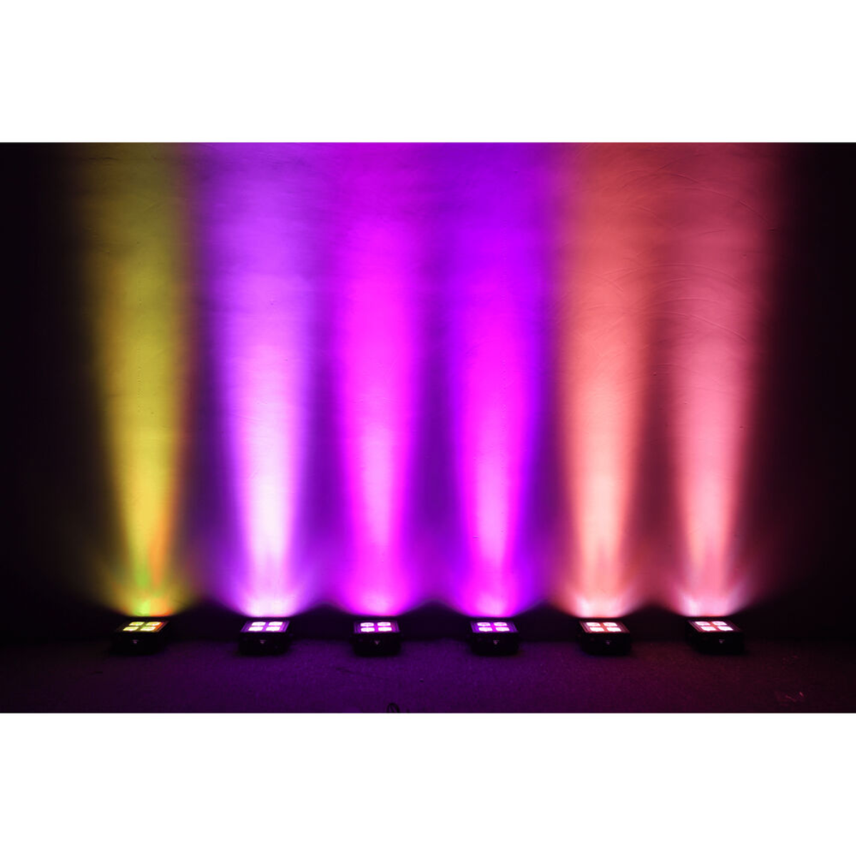 JMAZ Mad Par 4IP 6-Pack | 6x 60W RGBAW+UV, IP65 Uplights | Battery Uplight Kit with Flight Case