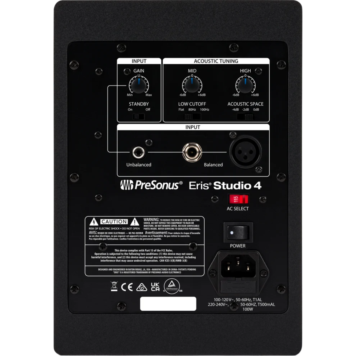 PreSonus Eris Studio 4 | 4.5in Powered Studio Monitor | Wide Sweet Spot with 50W Class AB Power