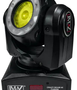 JMAZ Crazy Beam 40 Fusion | 60W RGBW Moving Head with 8° Beam | Ring Effect & IR Remote Control