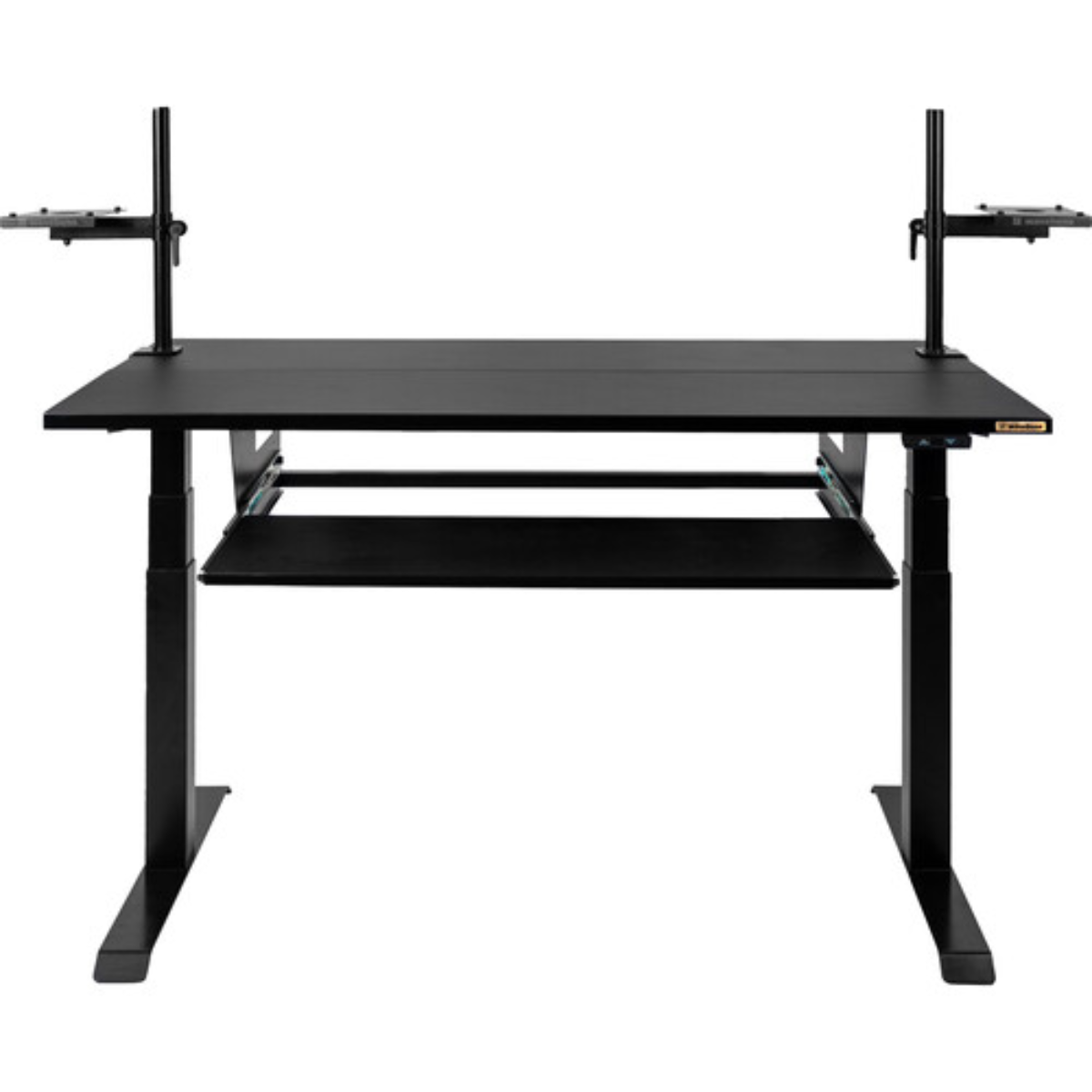 Wavebone Starship Black | Height Adjustable Studio Desk | Standing Workstation with Keyboard Tray