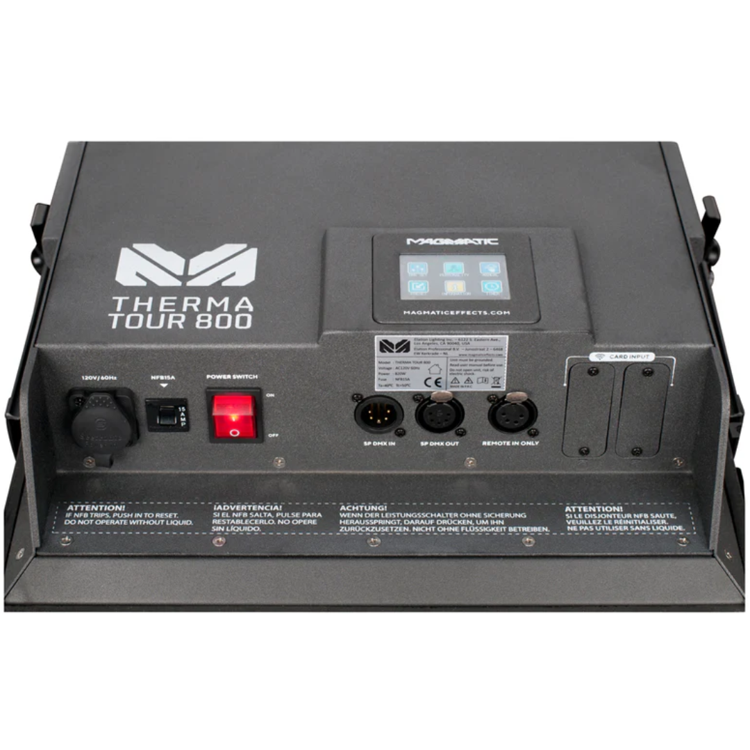 Magmatic Therma Tour 800 | 800W Oil or Water-Based Hazer | 5600 CFM Output & 3-Hour Hang Time