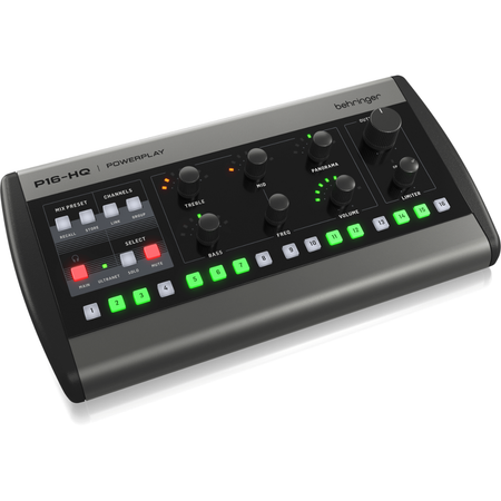 Behringer P16 HQ | 16 Channel Personal Monitor Mixer | ULTRANET Powered with High-Quality Headphone Amp