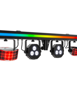 Chauvet DJ GigBAR 3 ILS | 3-in-1 Derby Par Strip System | Complete Lighting System with Tripod & Control