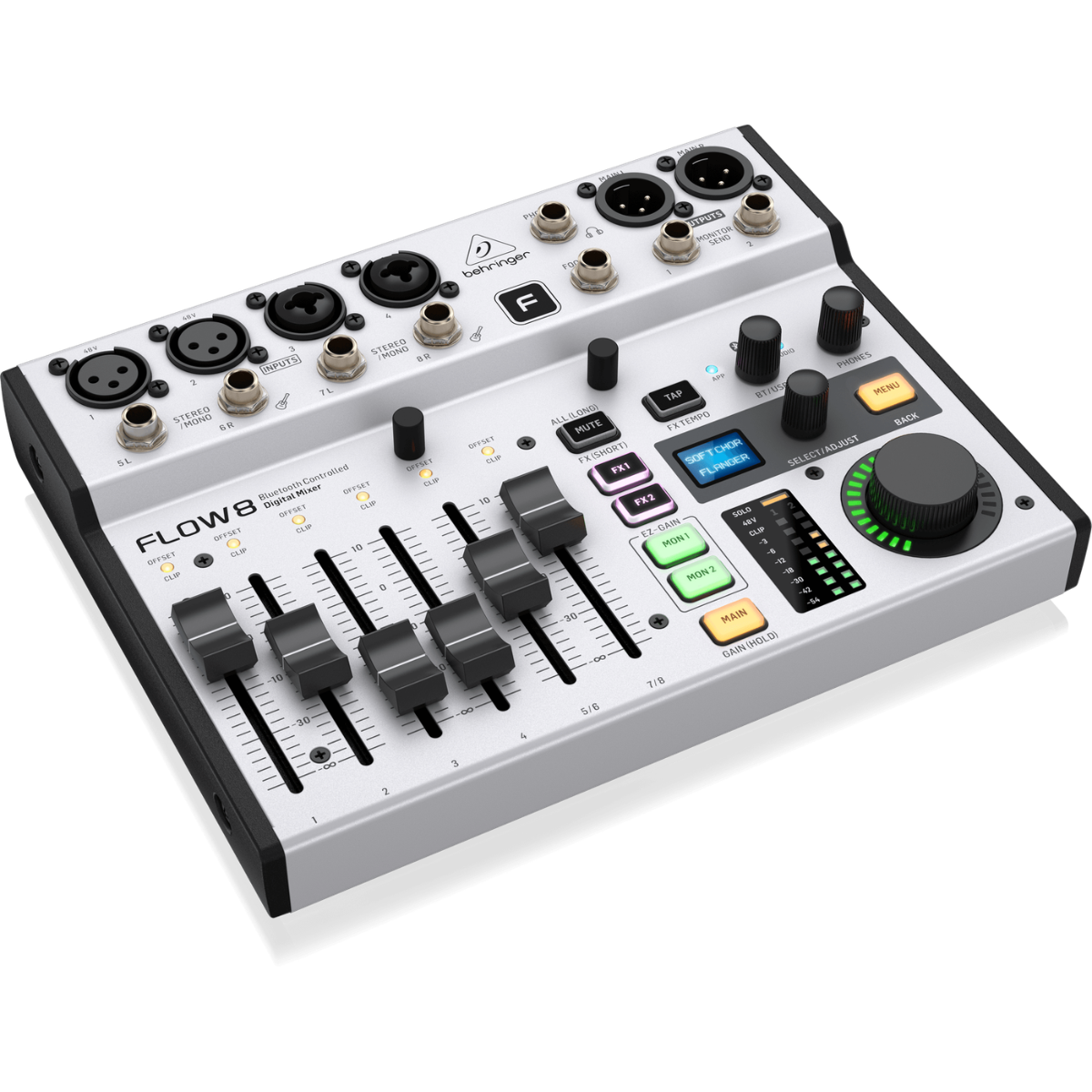 Behringer FLOW 8 | 8 Input Digital Mixer with Bluetooth | App Controlled Mixer with USB Interface