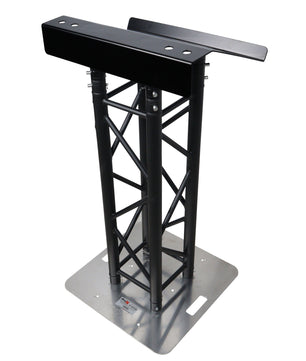 ProX XT-LECTERN24BL | 24in Angled Truss Lectern Top | Black Aluminum with D-Series Connector Punchouts