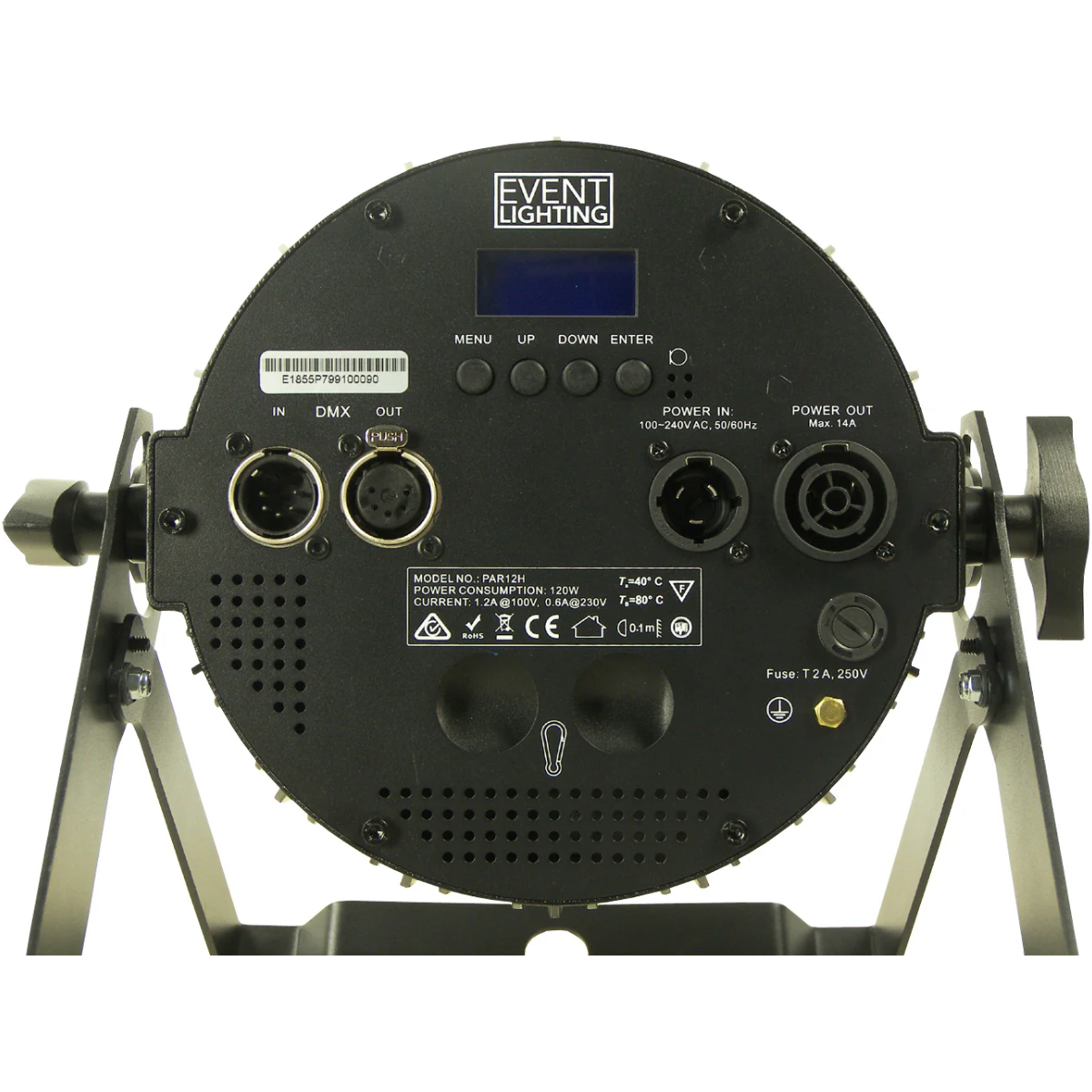Event Lighting PAR12H | 12x12W RGBWA+UV LED Par | Pro Fixture with True1 & 5-Pin DMX