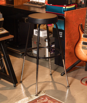 Wavebone Comet Stage Stool | Height-Adjustable Guitar Stool | Thick Foam Seat & Footrest Ring