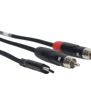 ProX XC-USBC2RCA03 | 3ft USB-C to Dual RCA | 16-Bit DAC Audio Cable
