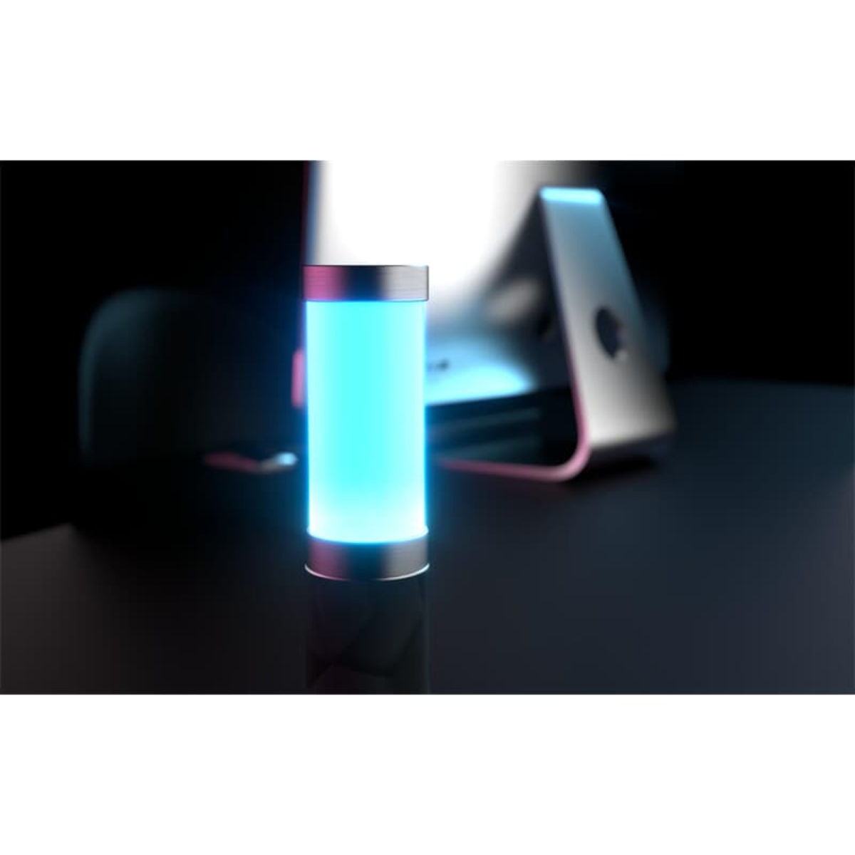Ape Labs Table Light 2.0 Set of 1 Grey | Battery LED Table Light with Remote | IP65 360° Wireless Uplight Pack