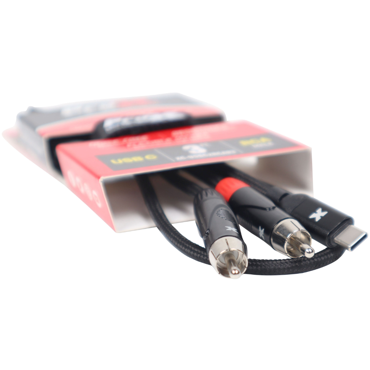 ProX XC-USBC2RCA03 | 3ft USB-C to Dual RCA | 16-Bit DAC Audio Cable