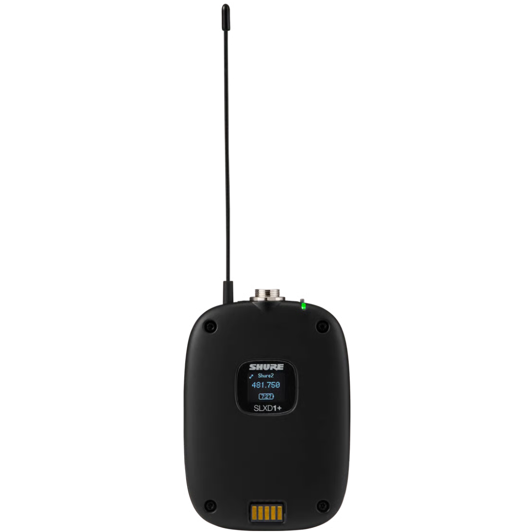 Shure SLXD15+/85M-G57 | Portable Wireless with WL185M Lavalier Mic | 138MHz Tuning & ShowLink® Control