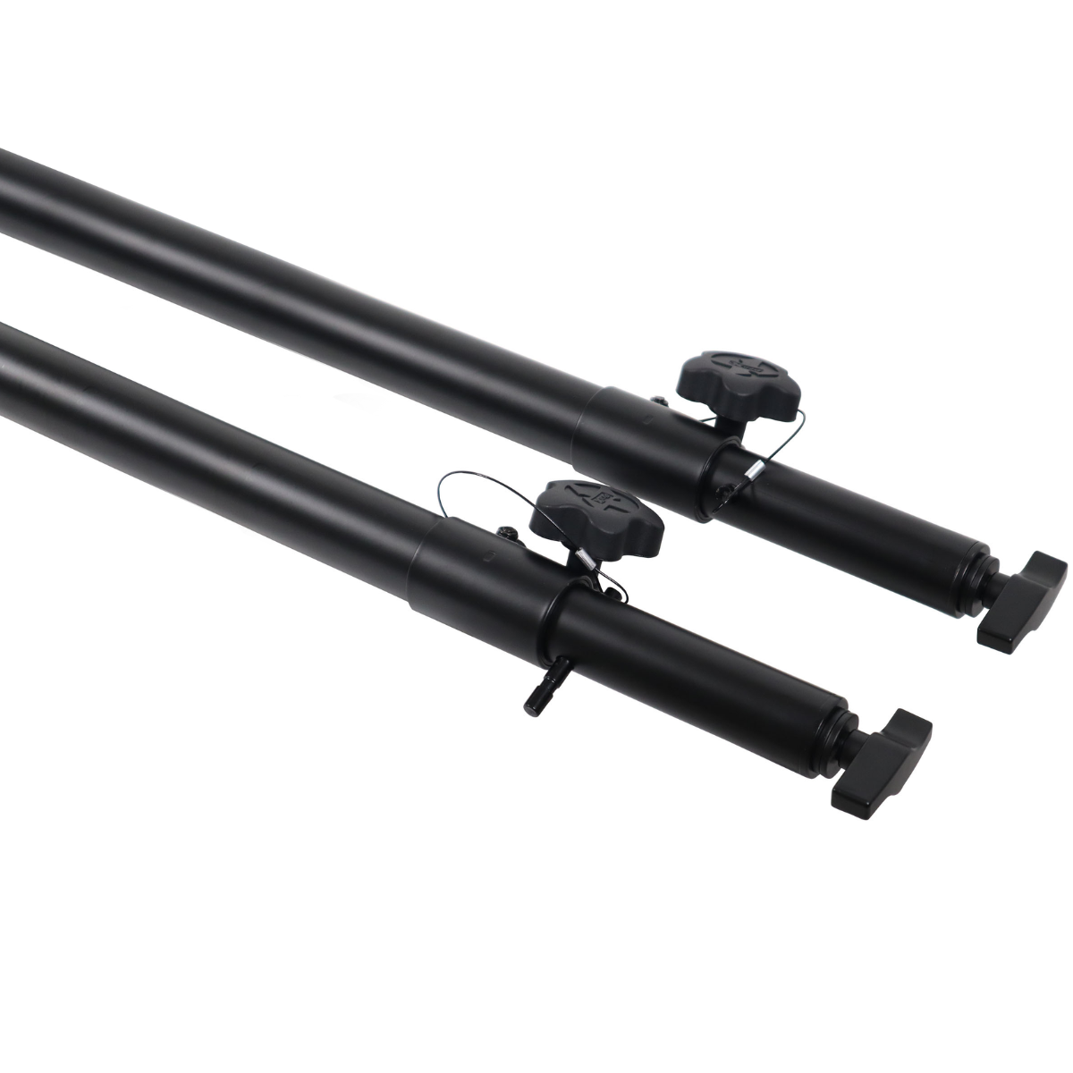 ProX X-ATLAS8FTBLX2 | Adjustable Telescoping Poles Pair | 56in-96in Black Support Set