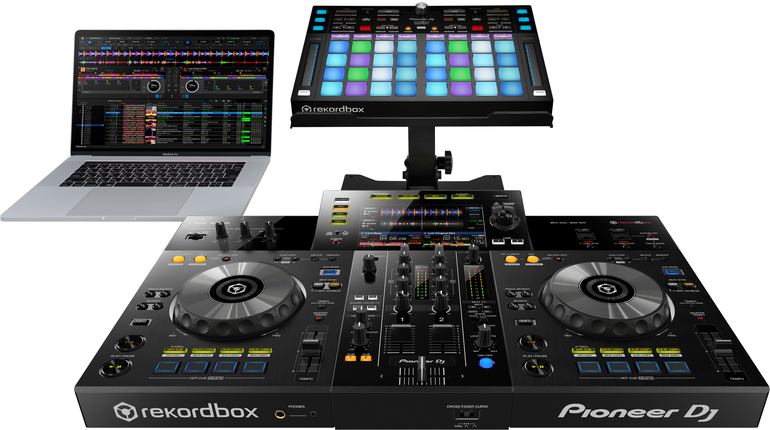 Pioneer DJ XDJ-RR | 2‑Channel All‑in‑One DJ Controller | 7″ Screen with Rekordbox/Serato