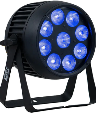 Event Lighting PAR9X12BH-IP | 9 x 12W RGBWAU LEDs | IP65 Battery PAR with Wireless DMX