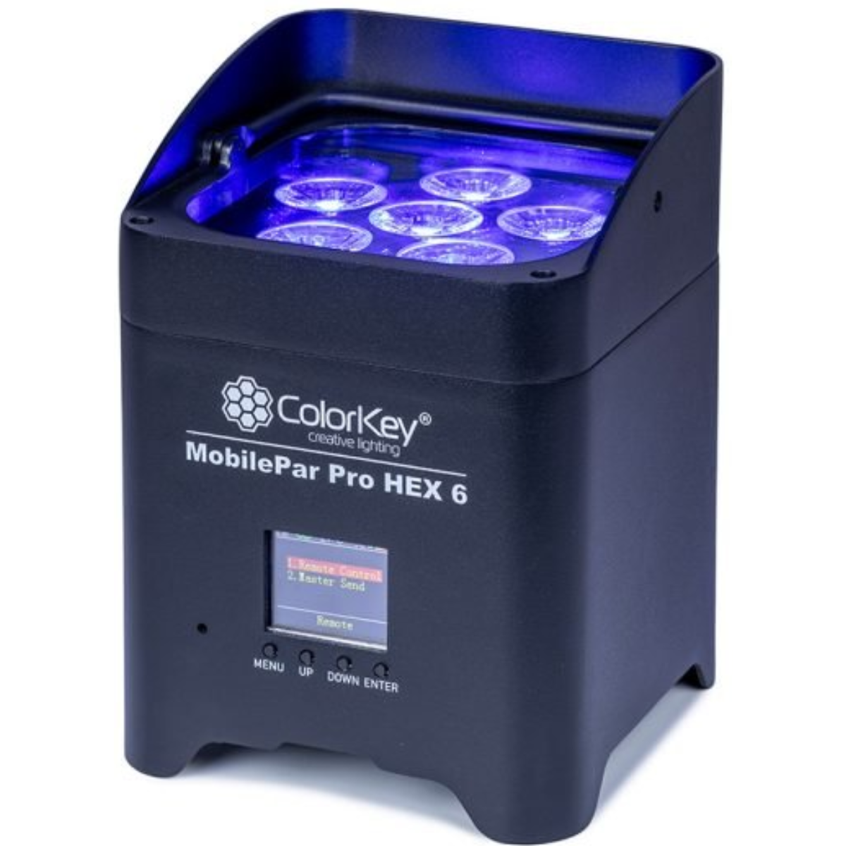 ColorKey MobilePar Pro HEX 6 8-Pack Bundle | 8 Wireless Battery Uplights with Charging Case | RGBAW UV Output with Built-In Wireless DMX