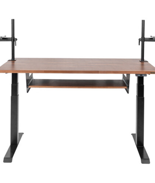 Wavebone Starship Wood | Height Adjustable Studio Desk | Standing Workstation with Keyboard Tray