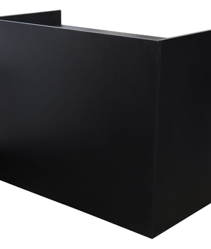 Odyssey PDJBOOTH483824BLACK | Folding DJ Booth Facade | 48in Portable Workstation with Shelves