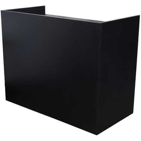 Odyssey PDJBOOTH483824BLACK | Folding DJ Booth Facade | 48in Portable Workstation with Shelves