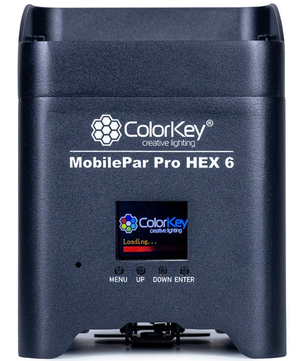 ColorKey MobilePar Pro Hex 6 4-Pack | Wireless Battery Uplights with Case | RGBAW-UV 6x12W LEDs
