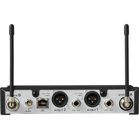 Shure SLXD4D+ - G57 | Dual-Channel Digital Receiver | 470-608 MHz Wideband RF