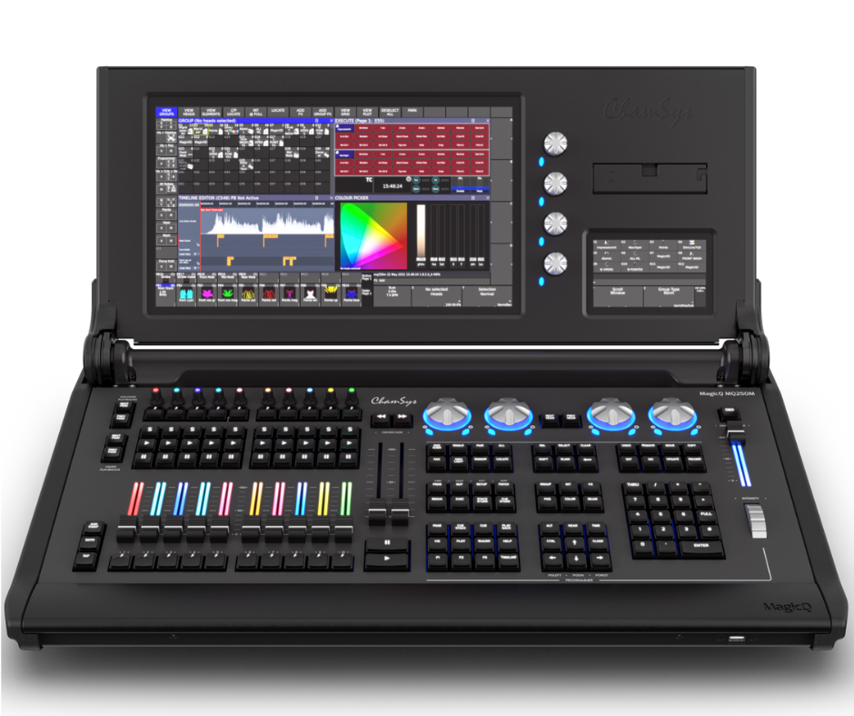 ChamSys MagicQ MQ250M Stadium | 64–128 Universe Lighting Console | Motorized Faders & Dual Touch Displays