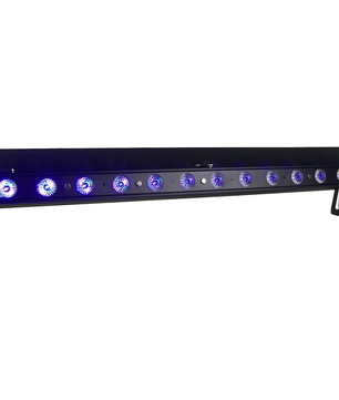 Event Lighting PIXBAR12H | 12x12W RGBWAU LED Pixel Bar | True1 Power with Barndoor