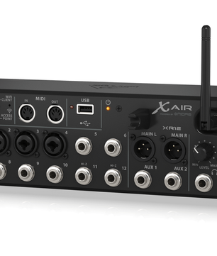 Behringer XR12 | 12 Input Digital Mixer with WiFi | Tablet Controlled Rack Mixer with USB Recording