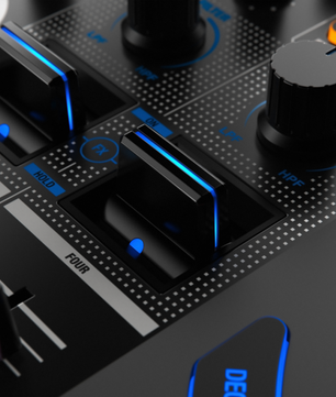 Reloop Mixon 8 Pro | 4-Deck Hybrid DJ Controller | Dual USB, Jog Displays & Standalone Mixer