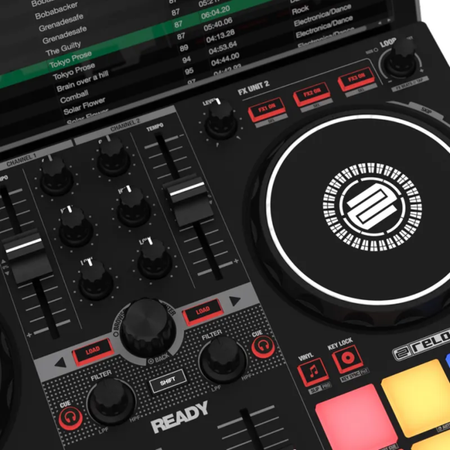 Reloop Ready | Compact 2-Deck DJ Controller for Serato | 16 RGB Pads & Scratch Bank Support