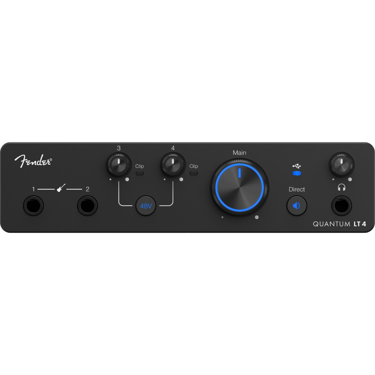 Fender Quantum LT 4 | 4x2 USB-C Interface | Dual 75dB MAX-HD Preamps with Loopback