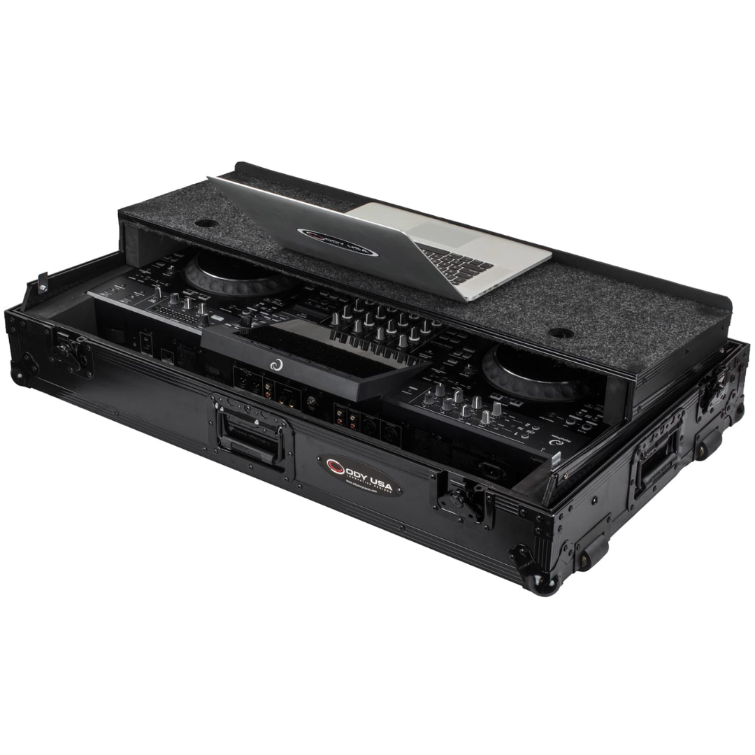 Odyssey RCGS-XDJAZWBL | Black Wheeled Case with Glide Platform | Fits XDJAZ Controller