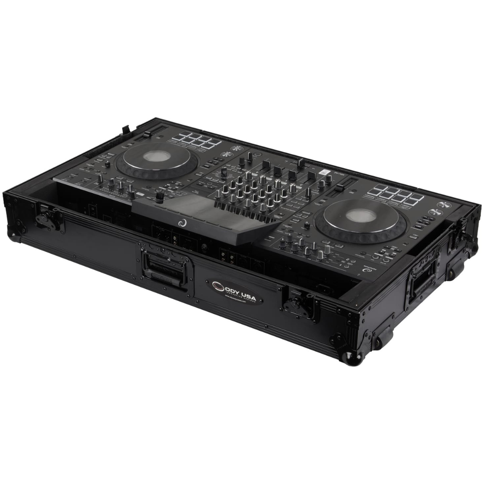 Odyssey RC-XDJAZWBL | Black Wheeled Road Case for XDJAZ | Lightweight Protective DJ Case