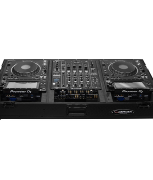 Odyssey 810158 | Industrial Board Case for 12″ DJ Mixer & 2 CDJ-3000 | Heavy-Duty Custom Fit