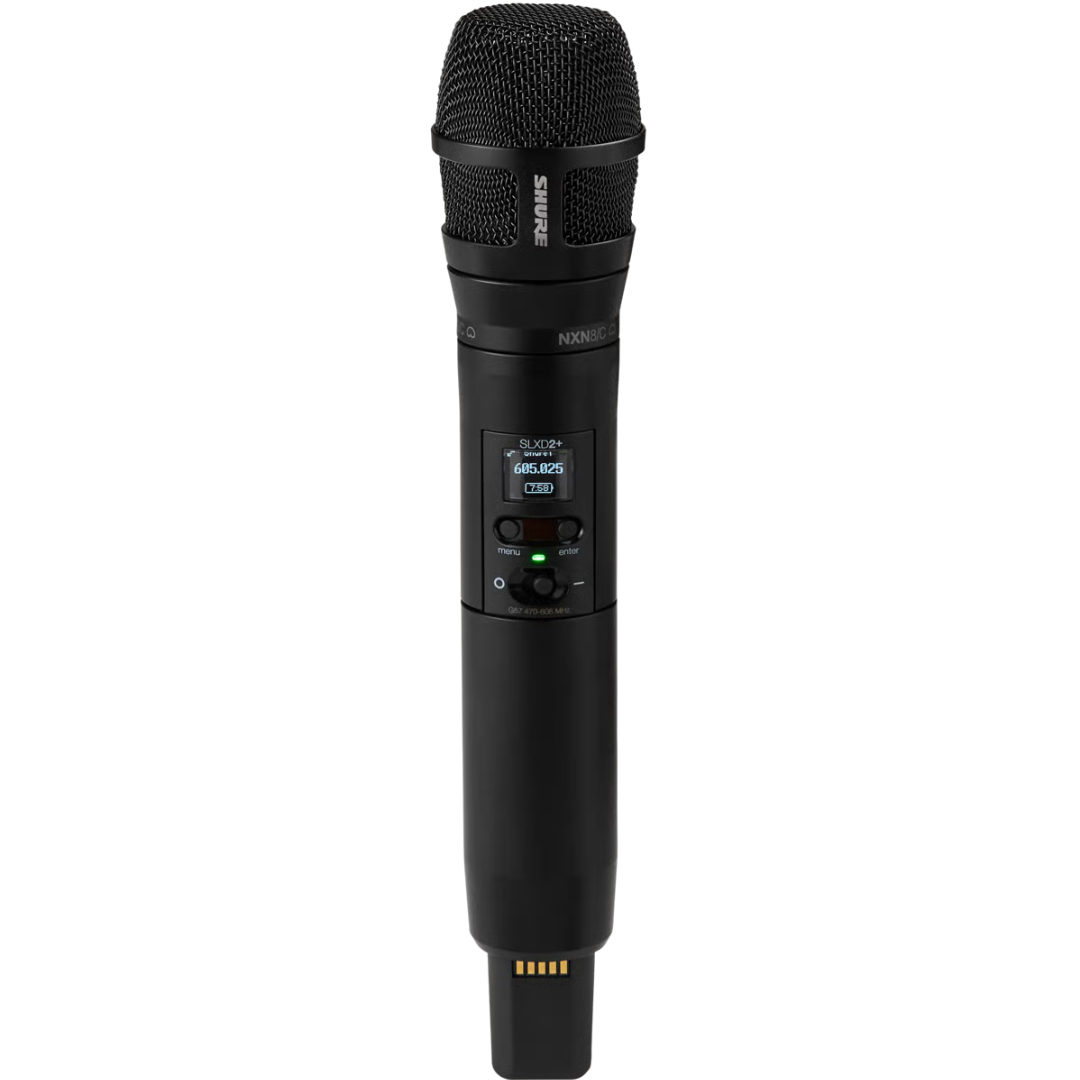 Shure SLXD24D+/N8C-G57 | Dual Nexadyne 8/C Wireless Mics | Digital Audio with ShowLink Control