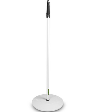 Gravity Stands GMS23W | 39-63 Inch Height Range | Round Base Microphone Stand White