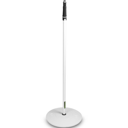 Gravity Stands GMS23W | 39-63 Inch Height Range | Round Base Microphone Stand White