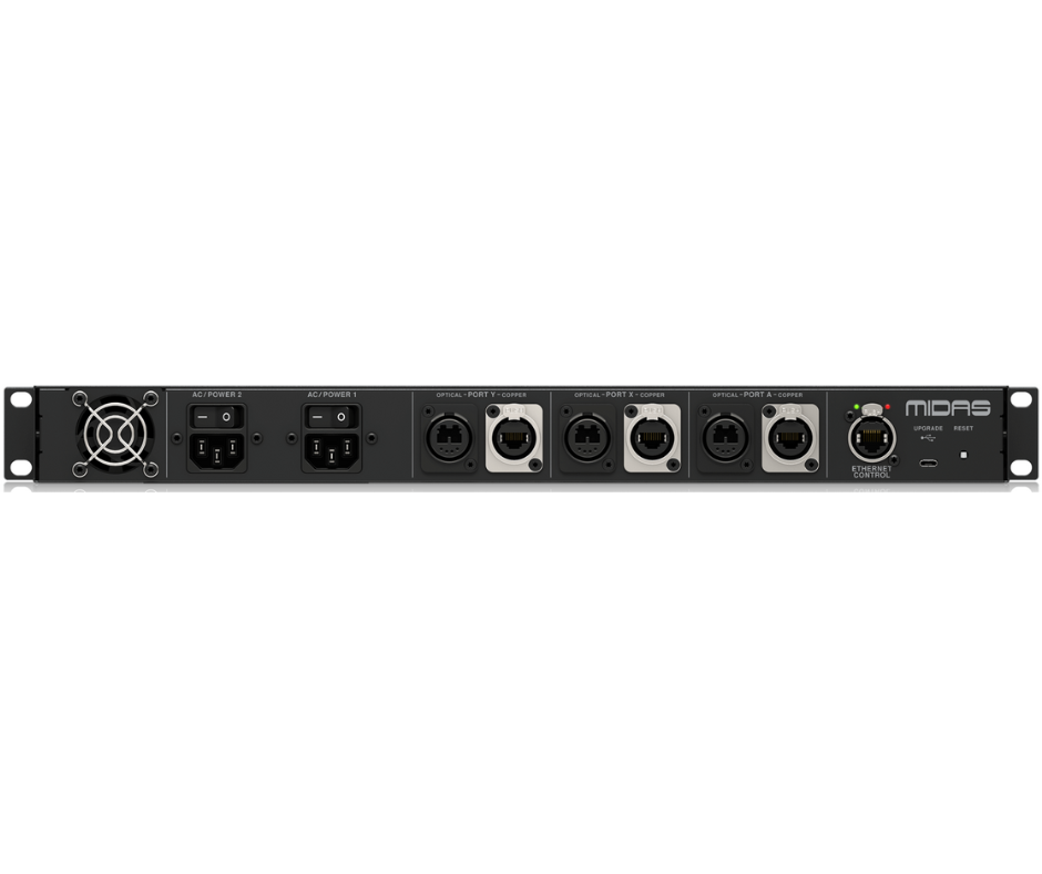 Midas MDS-AS 80 | HyperMAC to Dual Redundant HMAC Converter | 192 Channels at 96kHz, 1U Rackmount