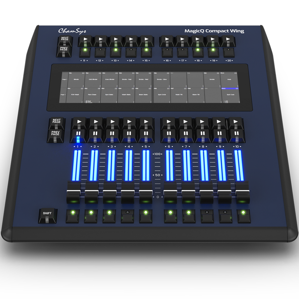 Chamsys MagicQ Compact Wing | 20 Playback Expansion Wing | Touchscreen Legending for MagicQ Systems