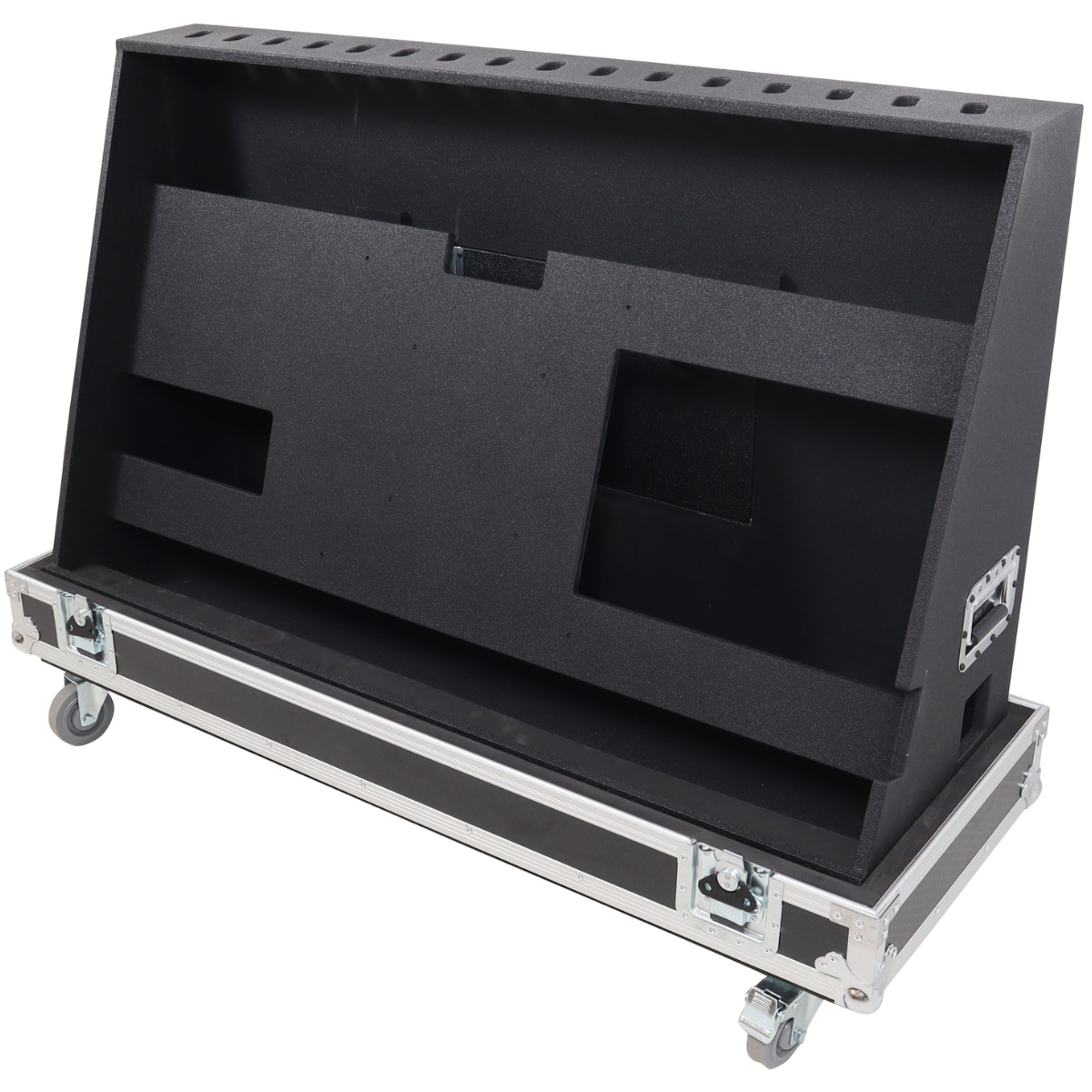 ProX XS-TV55FMW | 55 Inch LED TV Flight Case | Floor Monitor Road Case with 4 Inch Wheels