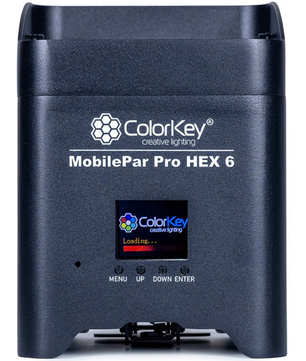 ColorKey MobilePar Pro HEX 6 8-Pack Bundle | 8 Wireless Battery Uplights with Charging Case | RGBAW UV Output with Built-In Wireless DMX