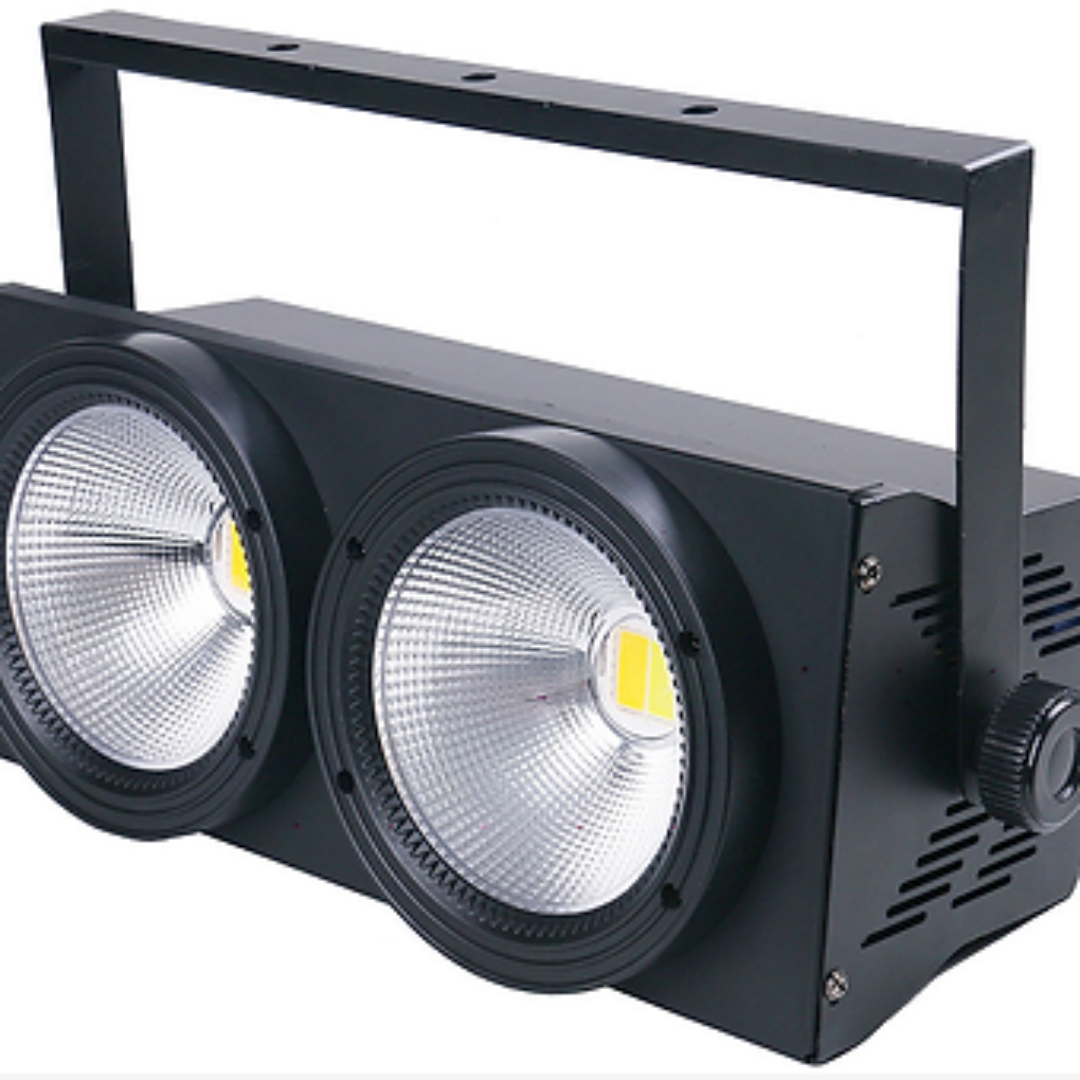 Crisp SOLSTICE DUO 616C | 200W Dual White LED Blinder with RGB Halo Rings & Strobe Effects
