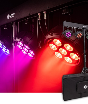 ColorKey PartyBar Mobile 500 EL | Wireless Battery Powered DJ Light Bar | All-in-One Wash System with Stand