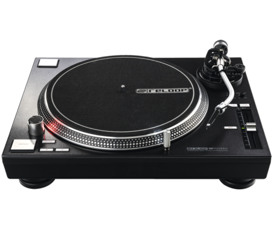 Reloop RP-7000 MK2 | High-Torque Direct Drive Turntable | S-Shaped Tonearm & Multi-Speed Support