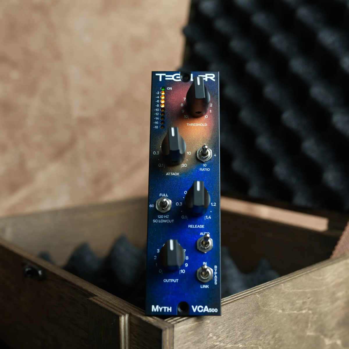 Tegeler MythVCA 500 | 500 Series VCA Compressor with Stepped Controls | Bus Glue and Track Compression