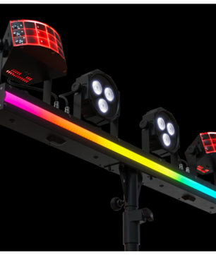Chauvet DJ GigBAR 3 ILS | 3-in-1 Derby Par Strip System | Complete Lighting System with Tripod & Control