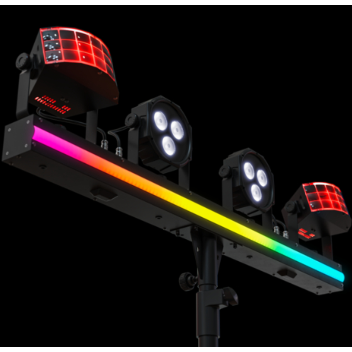 Chauvet DJ GigBAR 3 ILS | 3-in-1 Derby Par Strip System | Complete Lighting System with Tripod & Control