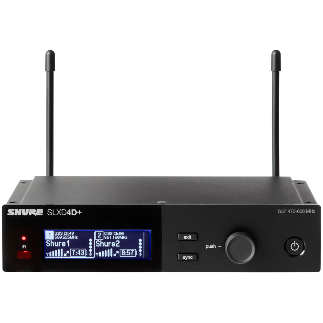 Shure SLXD24D+/58-G57 | Dual SM58 Wireless System | Digital Audio with ShowLink Control