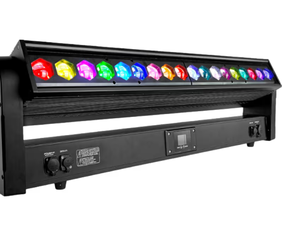Rasha Skyline | IP65 Moving Head Batten | 18x40W RGBW with Pixel Effects & Zoom