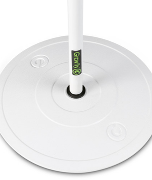 Gravity Stands GMS23W | 39-63 Inch Height Range | Round Base Microphone Stand White